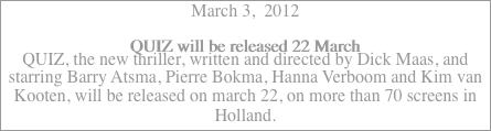 March 3,  2012
